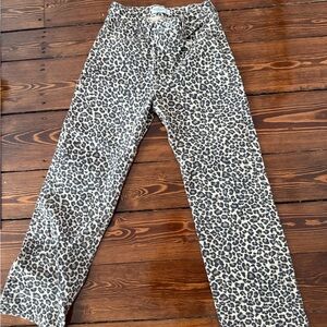 Abercrombie Leopard Print Pants 27 Short